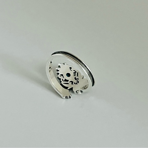 Sterling silver turquoise ring, wrap around ring, wrap around turquoise ring - Picture 14 of 15